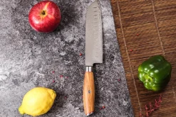 Couteau santoku 18cm Wusaki Fujiko 10CR damas