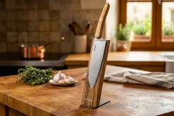 Couteau santoku Deejo lame damas 17cm Édition limitée 2025 avec support magnétique