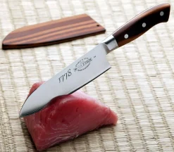 Couteau santoku DICK 1778 lame acier 3 couches 17cm manche bois de prunier