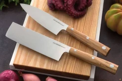 Couteau Santoku Due Cigni Hakucho 18cm manche olivier
