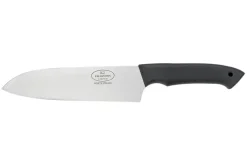 Couteau santoku Fallkniven Chef's Knife K2 lame 17,5cm manche thermorun noir