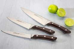 Couteau Santoku forgé Arcos Natura alvéolé 18cm palissandre