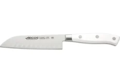 Couteau santoku forgé Riviera White Arcos lame alvéolée 14cm acier NITRUM®