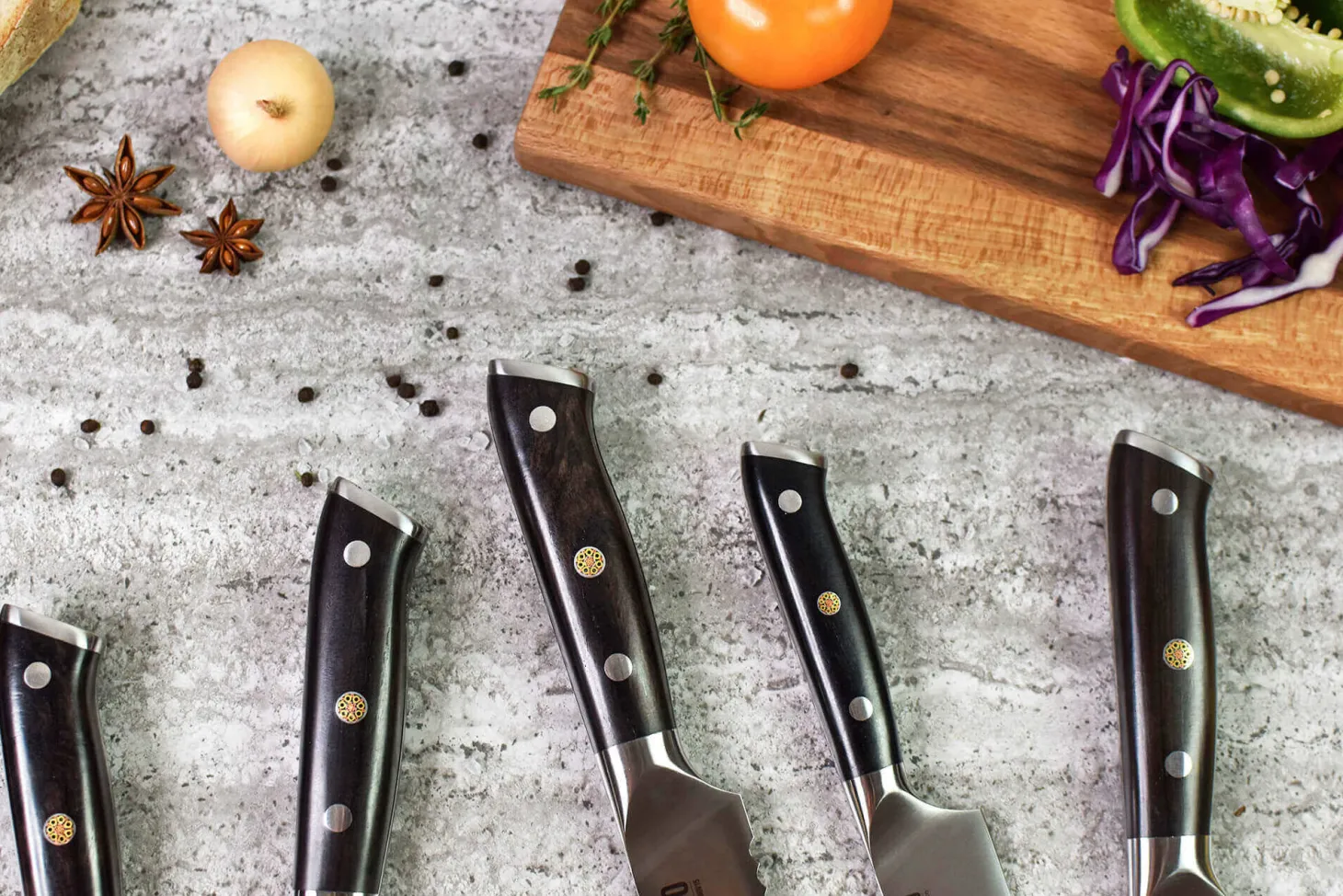 Couteau santoku Fukito Ebène X50 18cm