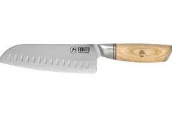 Couteau santoku Fukito Pakka San Mai alvéolé 18cm