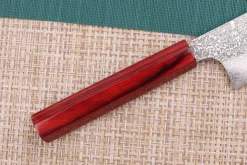 Couteau santoku japonais artisanal Kei Kobayashi SG2 Damas Heptagone 17cm