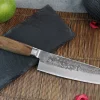Couteau Santoku japonais artisanal Wusaki Nogami BS2 17cm manche en noyer