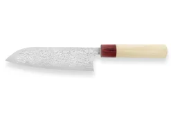 Couteau santoku japonais artisanal Masakage Kiri 16.5cm damas 49 couches