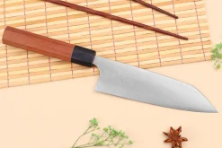 Couteau santoku japonais artisanal Shibata Koutetsu AS 16,5cm
