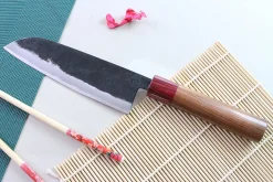 Couteau santoku japonais artisanal Wusaki Yuzo BS2 17cm