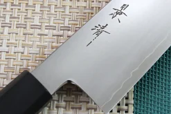 Couteau santoku japonais artisanal Kagekiyo Kurumi Ginsan 18cm