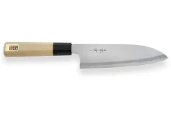 Couteau santoku japonais artisanal Kagekiyo Utage White Steel 2 18cm