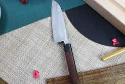 Couteau santoku japonais Japan Kanetsune Blue Steel damas 16.5cm