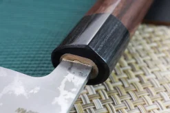 Couteau santoku japonais Japan Kanetsune Blue Steel damas 16.5cm