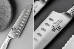 Couteau Santoku japonais Kai Seki Shoso alvéolé 16.5cm