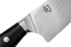 Couteau santoku japonais KAI Shun Nagare Black lame damas 72 couches Dual Core 18cm manche bombé