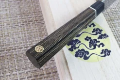 Couteau santoku japonais Kanetsugu Zuiun acier SPG2 damas 18cm