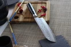 Couteau santoku japonais Satake Cutlery Helios 17cm damas 69 couches