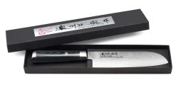 Couteau santoku japonais Satake Cutlery Helios 17cm damas 69 couches