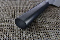 Couteau santoku japonais Shizu Hamono Yamato martelé 16cm manche sombre