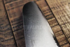 Couteau santoku japonais Tamahagane Bamboo Kyoto lame 17.5cm acier Damas VG5