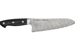 Couteau santoku japonais Zwilling Kramer Euro Stainless 18cm damassé manche en micarta