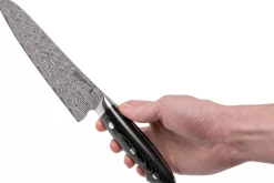 Couteau santoku japonais Zwilling Kramer Euro Stainless 18cm damassé manche en micarta
