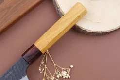 Couteau santoku kengata 16cm japonais Sakai Takayuki AS brut de forge
