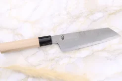 Couteau santoku kiritsuke 18cm japonais artisanal Sakai Kikumori Kikuzuki Rin