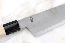 Couteau santoku kiritsuke 18cm japonais artisanal Sakai Kikumori Kikuzuki Rin