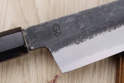 Couteau santoku kiritsuke 18cm japonais artisanal Sakai Kikumori Kikuzuki Kuro
