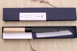 Couteau santoku kiritsuke 18cm japonais artisanal Sakai Kikumori Kikuzuki Kuro