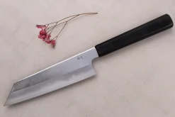 Couteau santoku kiritsuke japonais artisanal Kagekiyo Yoshikazu Tanaka Damas Aogami 18cm