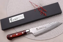 Couteau santoku kiritsuke japonais 16cm Sakai Takayuki Damascus Western 33 couches