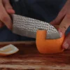 Couteau santoku Kotai lame martelée 18cm manche pakkawood avec fourreau
