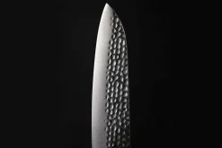 Couteau santoku Kotai lame martelée 18cm manche pakkawood avec fourreau