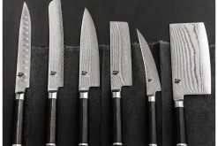 Couteau santoku pour gaucher damas Shun lame 18cm