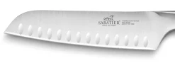 Couteau santoku Sabatier Fuso Nitro+ lame alvéolée Sandvik 18cm tout inox