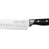 Couteau santoku Sabatier International Hercules lame alvéolée 18cm manche ABS 3 rivets