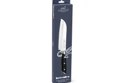 Couteau santoku Sabatier International Hercules lame alvéolée 18cm manche ABS 3 rivets