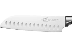 Couteau santoku Sabatier International Hercules lame alvéolée 18cm manche ABS 3 rivets
