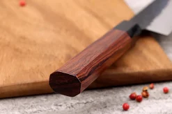 Couteau santoku Sayuto Séquoia San Mai martelé 13,5cm