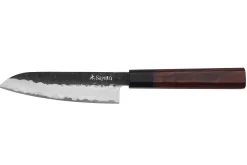 Couteau santoku Sayuto Séquoia San Mai martelé 13,5cm
