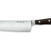 Couteau santoku Wüsthof Ikon forgé 17cm alvéolé en bois de grenadille