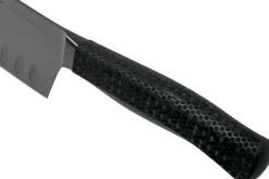 Couteau santoku Wüsthof Performer lame alvéolée 17cm à revêtement noir anti-rayures