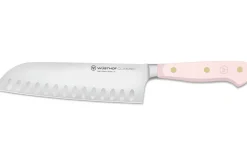 Couteau santoku Wusthof Classic Colour Pink Himalayan Salt forgé lame alvéolée 17cm
