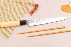 Couteau à sashimi 21cm japonais Satake Cutlery Tsuchime en magnolia