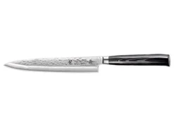 Couteau à sashimi japonais Tamahagane Tsubame lame martelée 21cm acier VG5