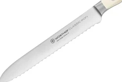Couteau à saucisson Wüsthof Classic Ikon Blanc forgé lame crantée 14cm