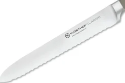 Couteau à saucisson Wusthof Classic Colour Velvet Oyster forgé lame crantée 14cm
